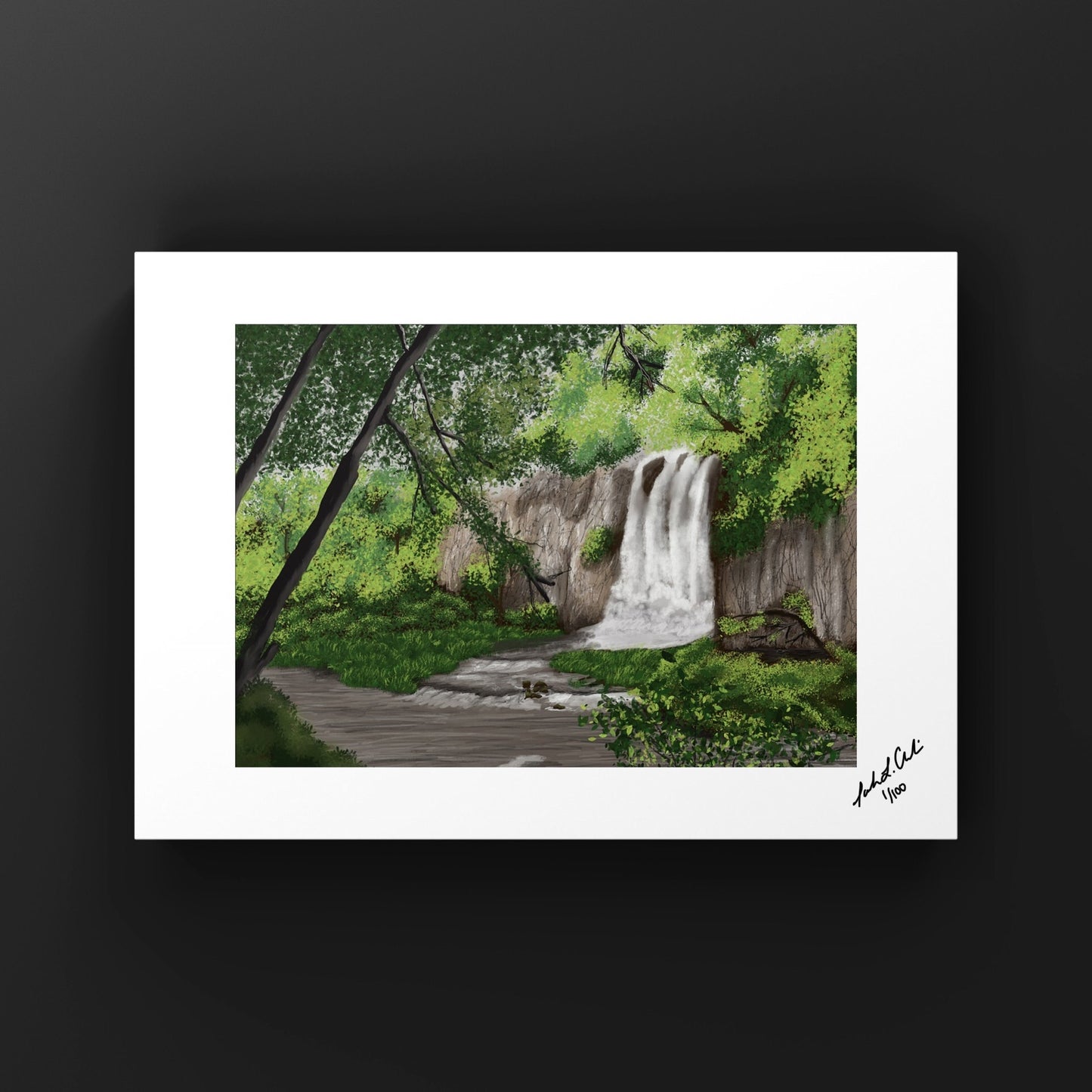 "Black Hills Waterfall" - Digital Art - Photo Print