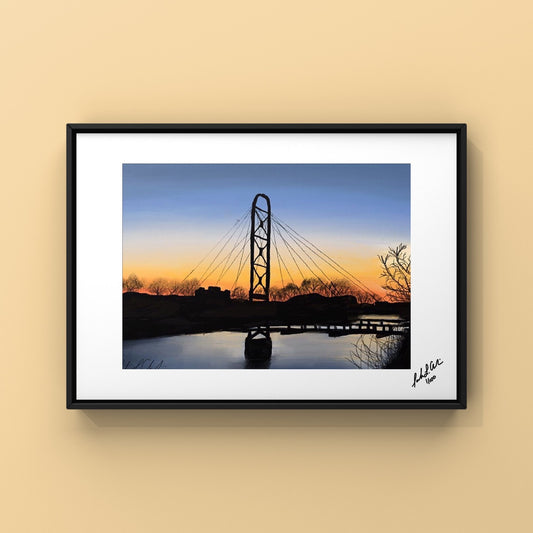 "Sunset Bridge" - Digital Art - Photo Print