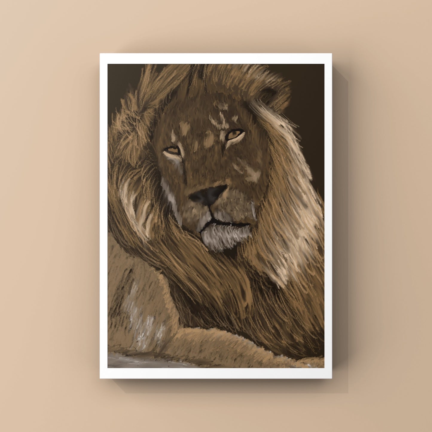 “Lovely Lion”- Digital Art - Photo Print