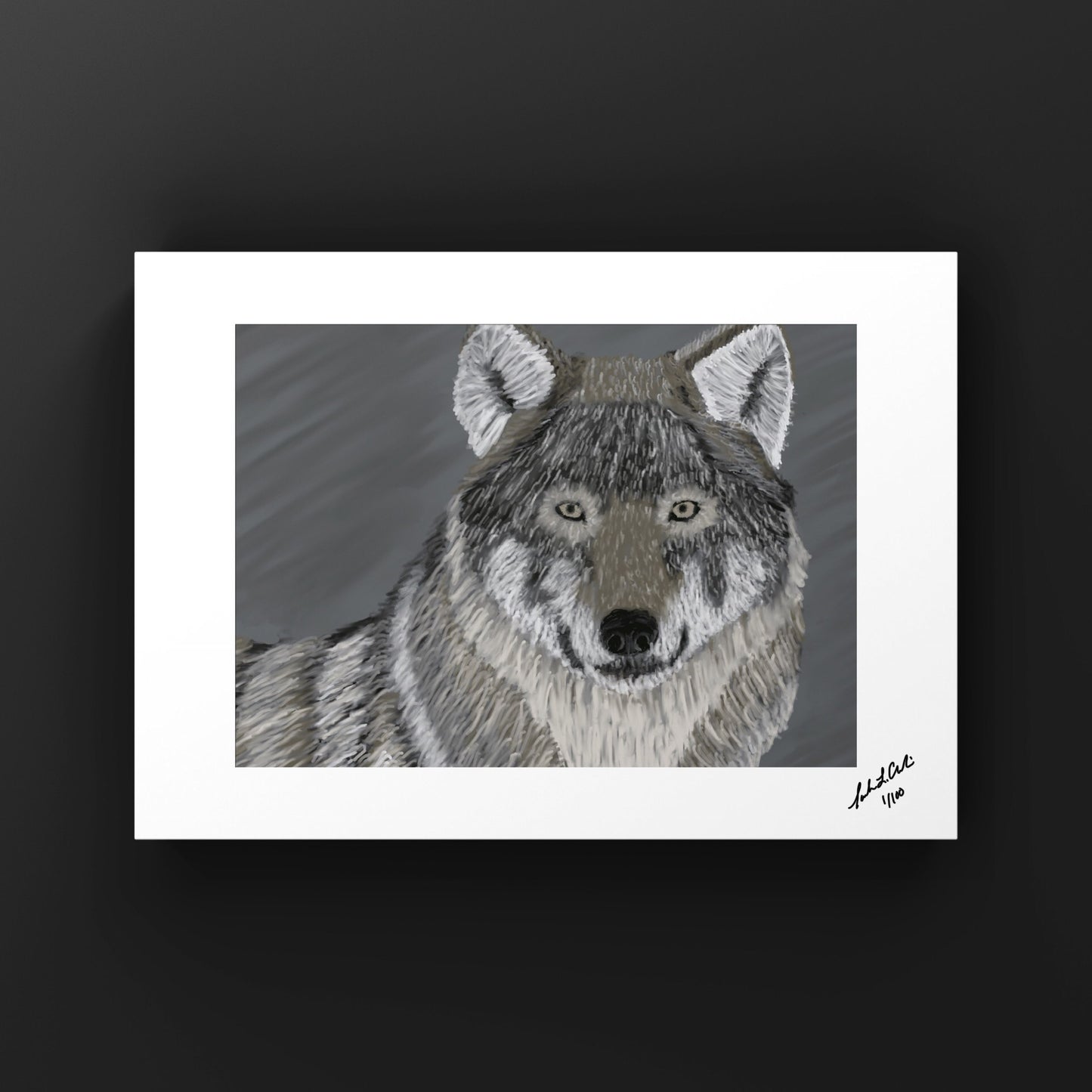 “Wintery Wolf” - Digital Art - Photo Print