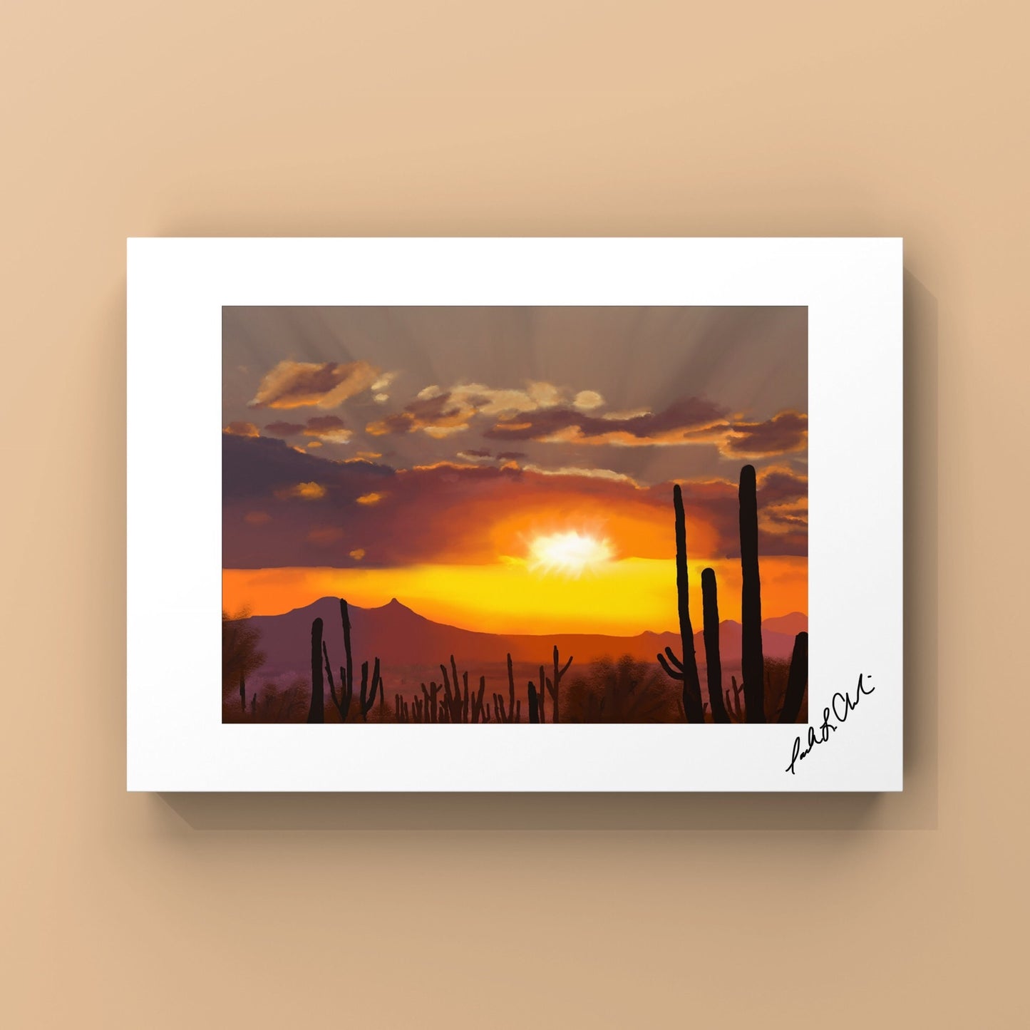 “Golden Horizon” - Digital Art - Photo Print