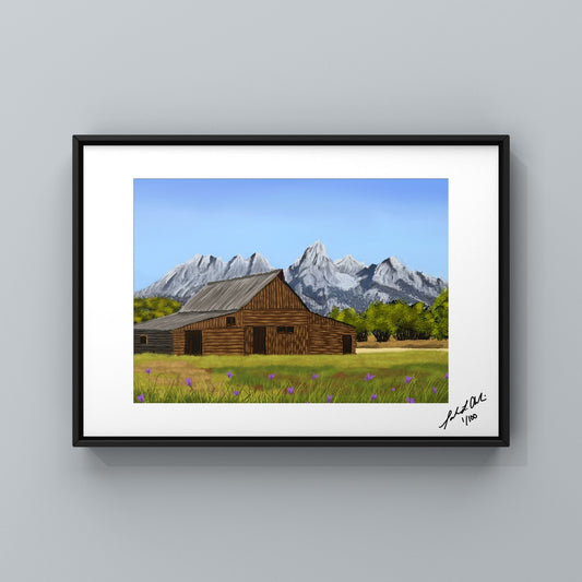“Grand Teton Splendor” - Digital Art - Photo Print