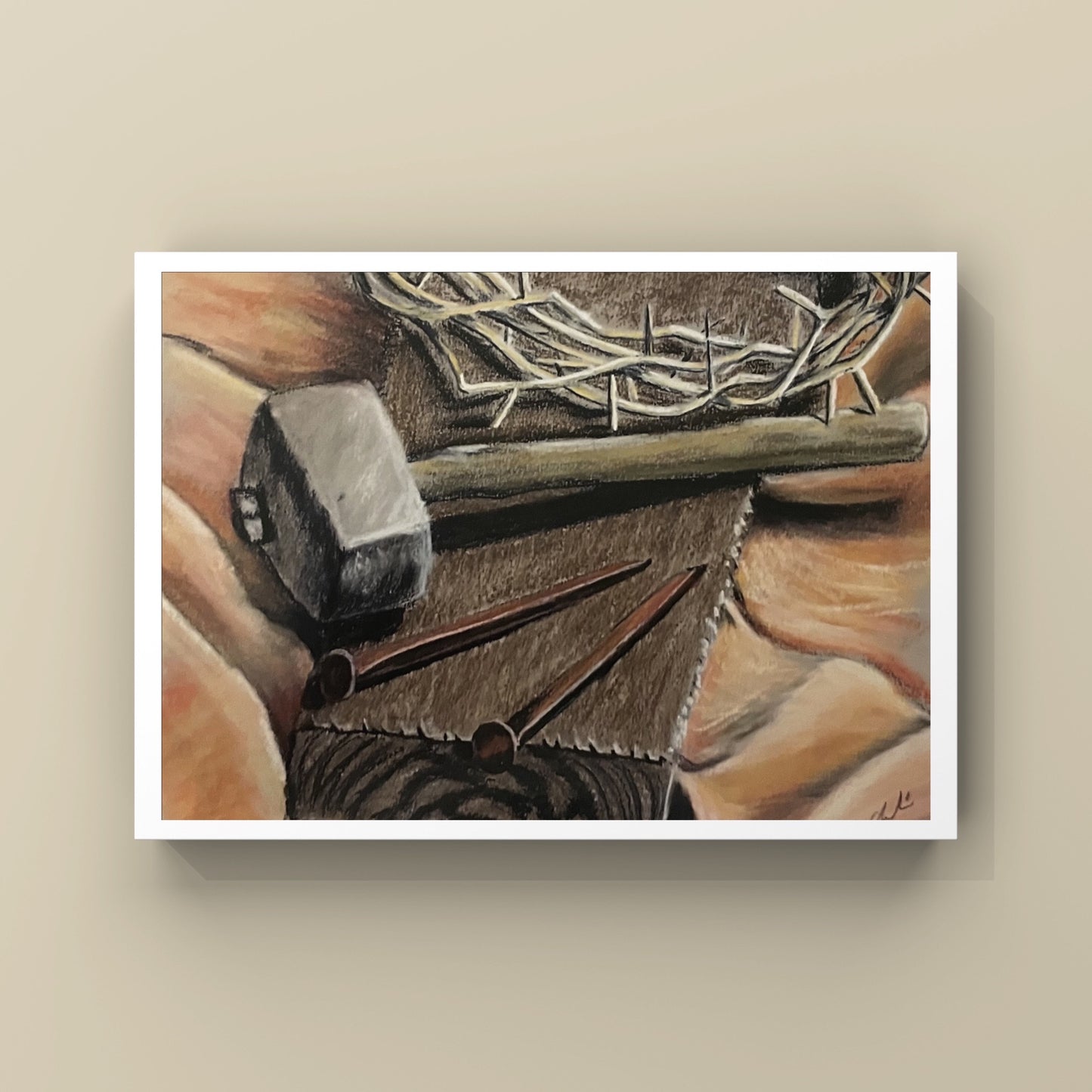 "Before the Cross" - Pastel- Photo Print