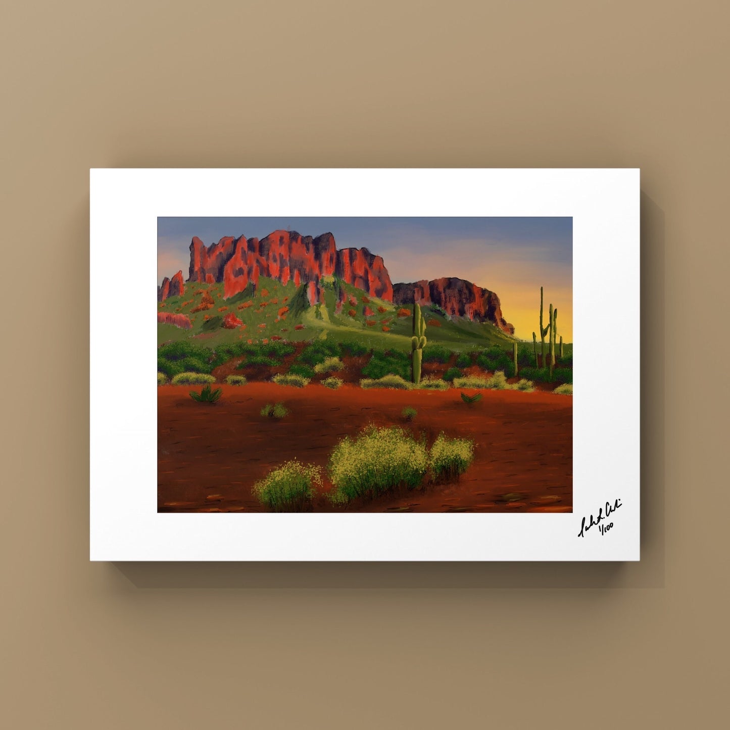 "Arizona Sunset" - Digital Art - Photo Print