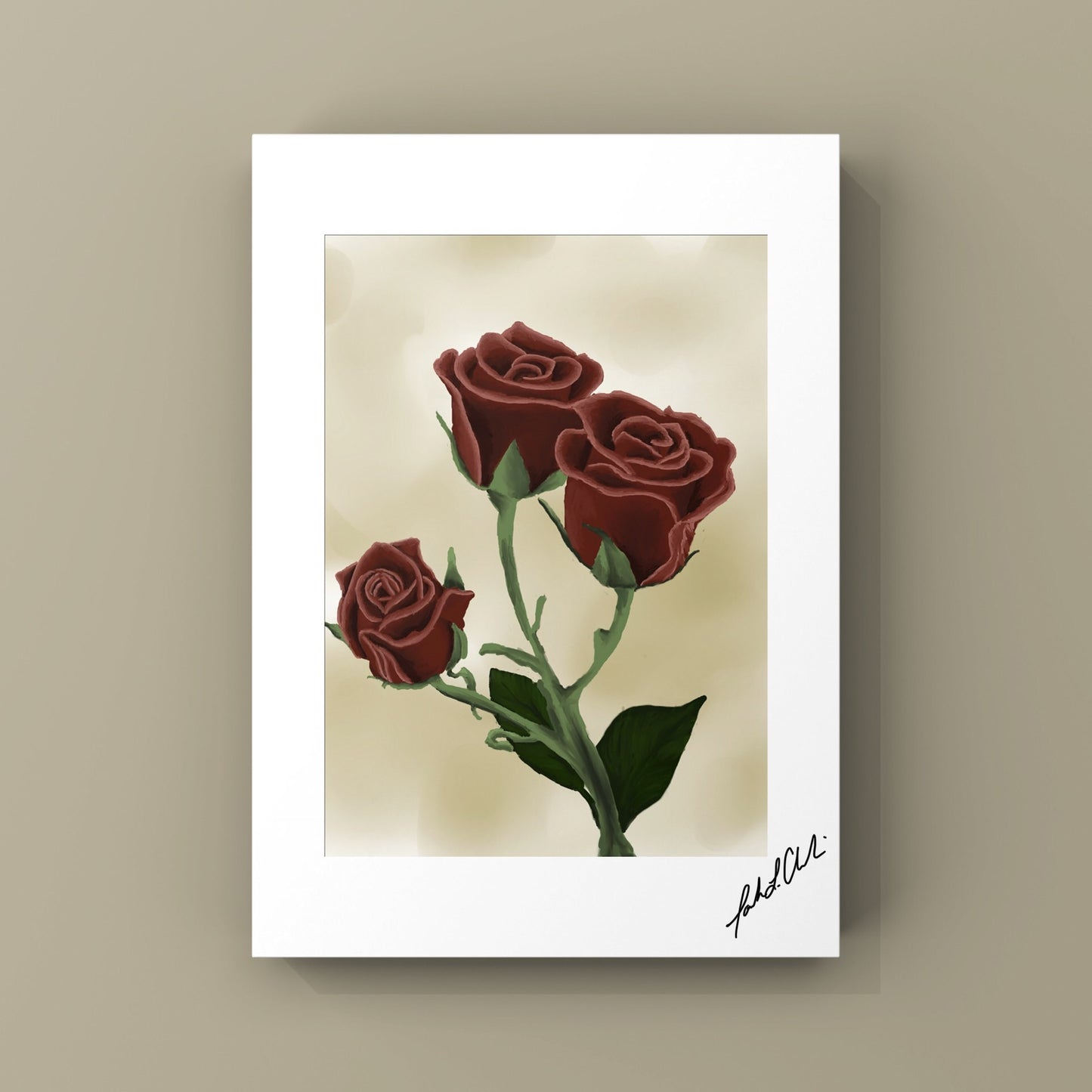 “Ruby Roses” - Digital Art - Photo Print