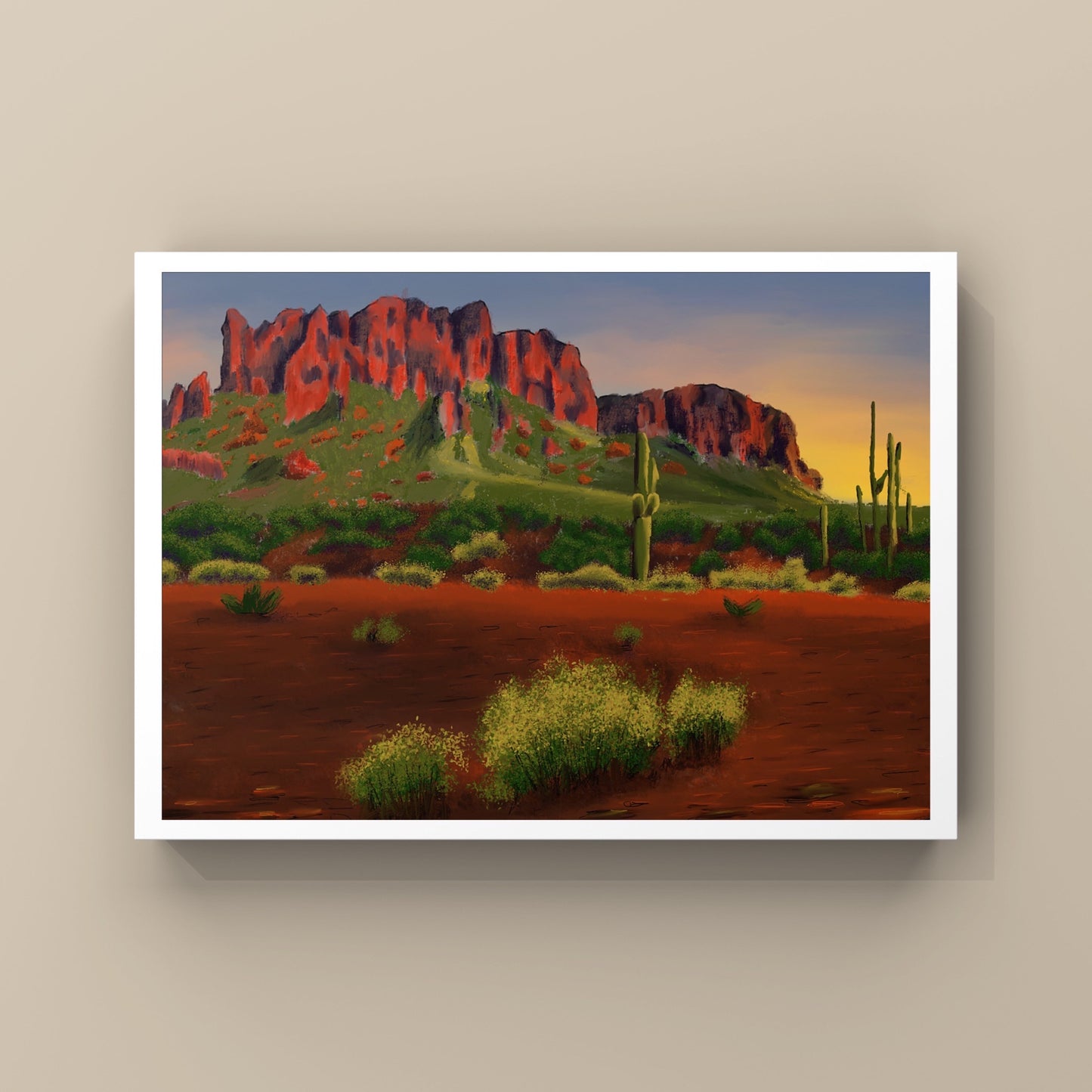 "Arizona Sunset" - Digital Art - Photo Print