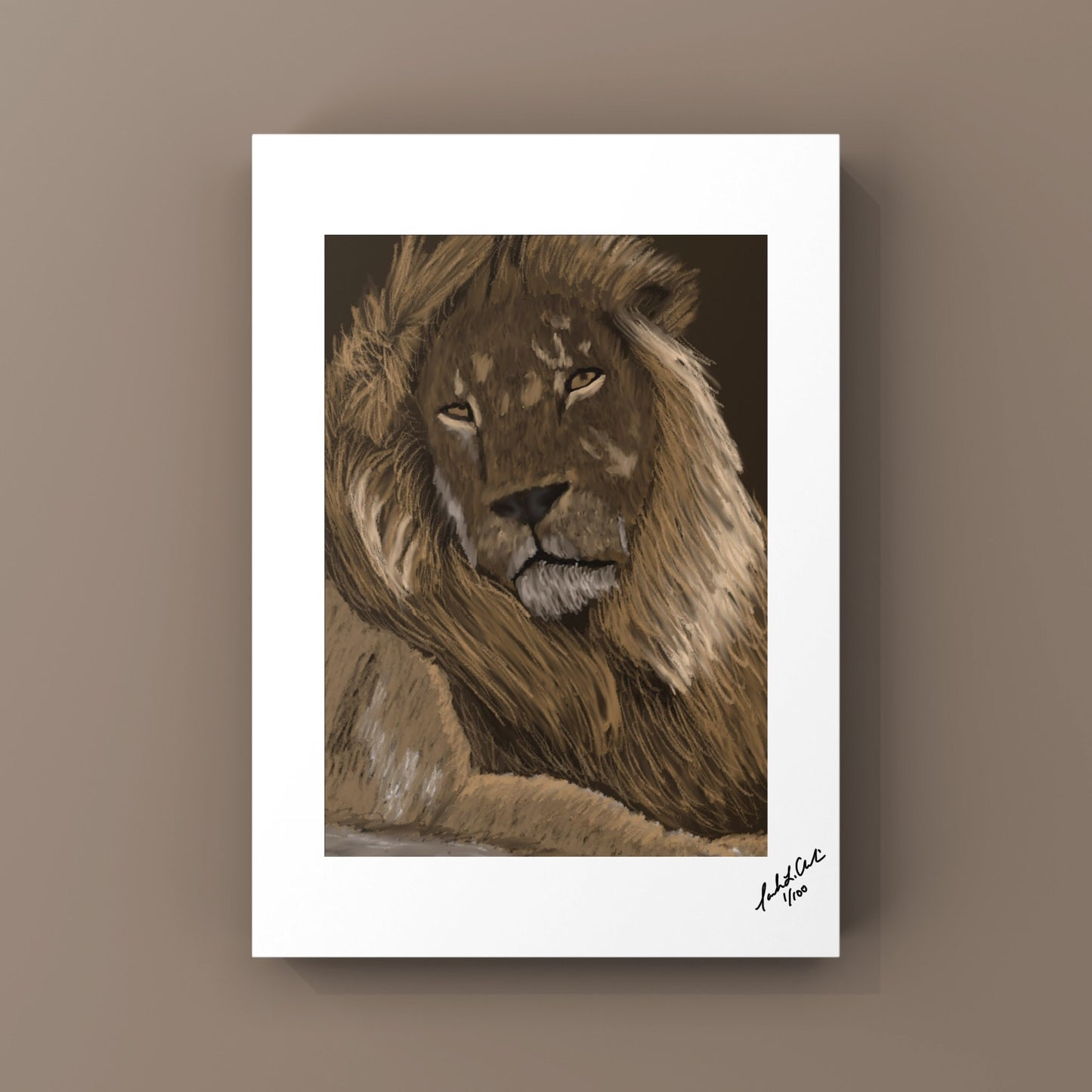 “Lovely Lion”- Digital Art - Photo Print