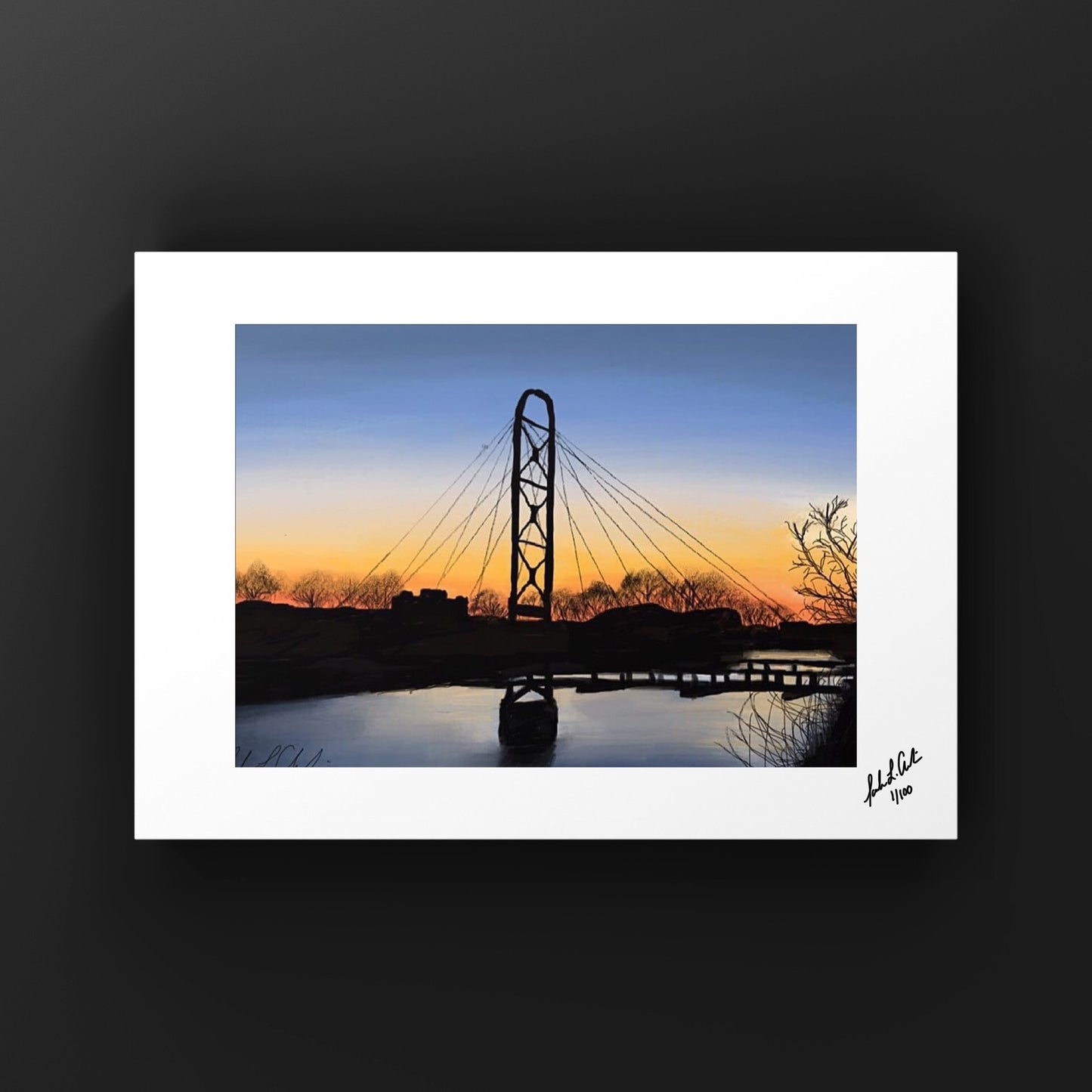 "Sunset Bridge" - Digital Art - Photo Print