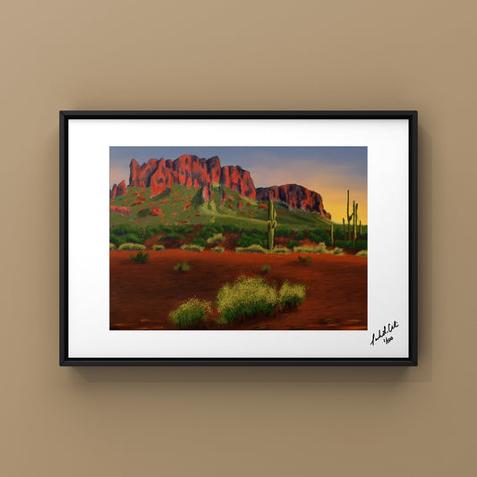 "Arizona Sunset" - Digital Art - Photo Print