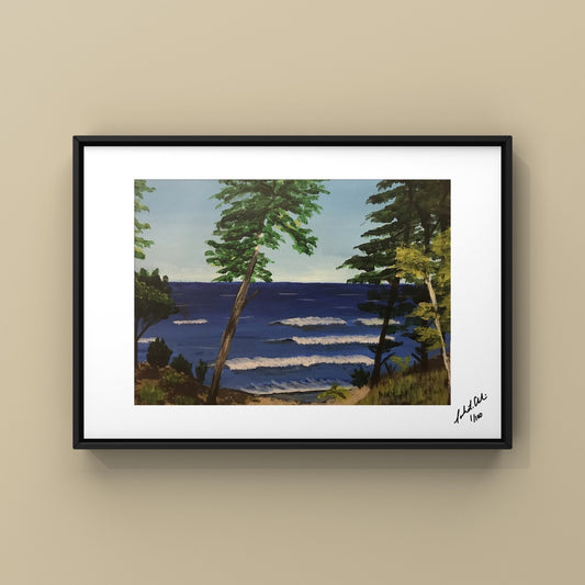 “Blue Lake”- Acrylic Painting - Original & Photo Prints