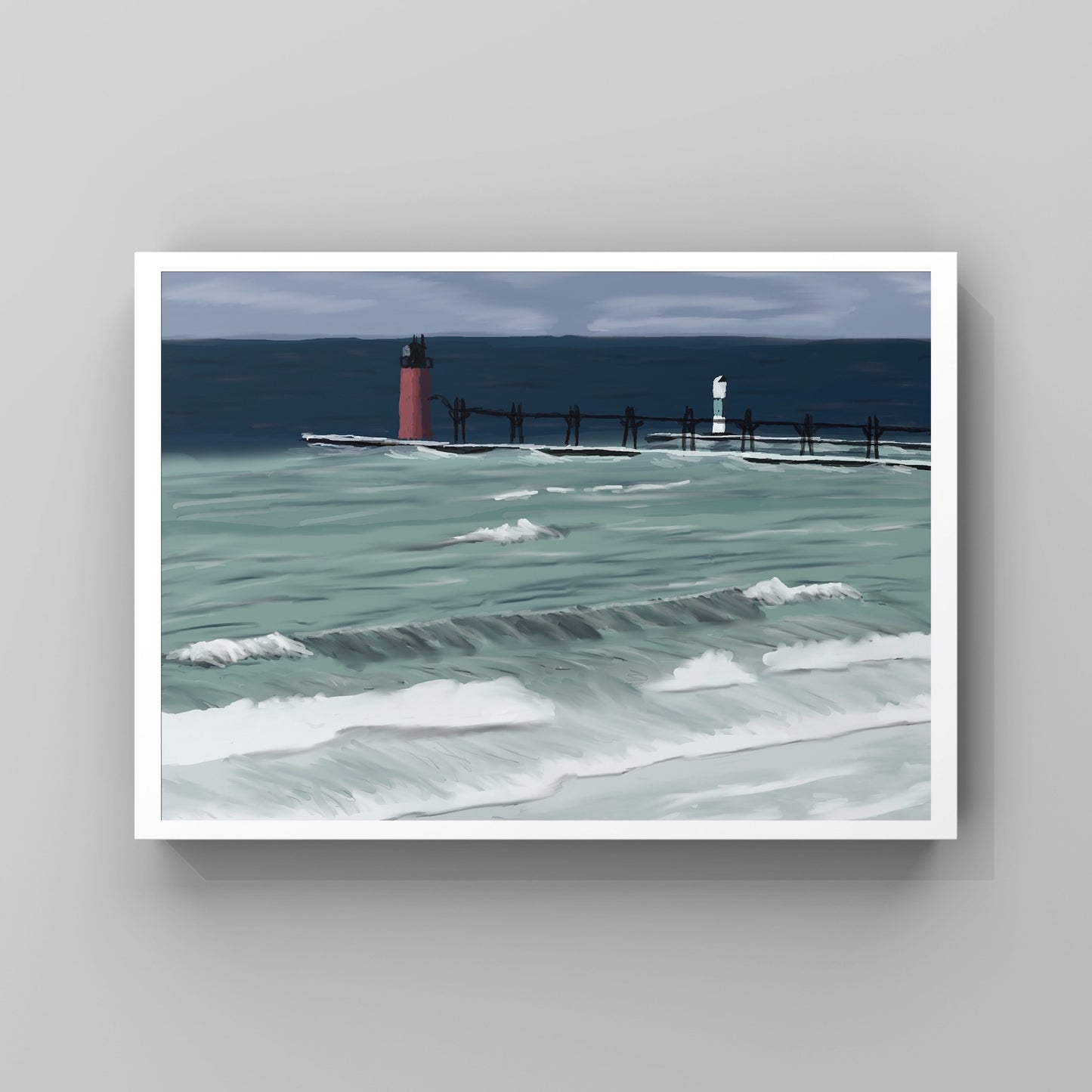 “Lake Lighthouse”- Digital Art - Photo Print
