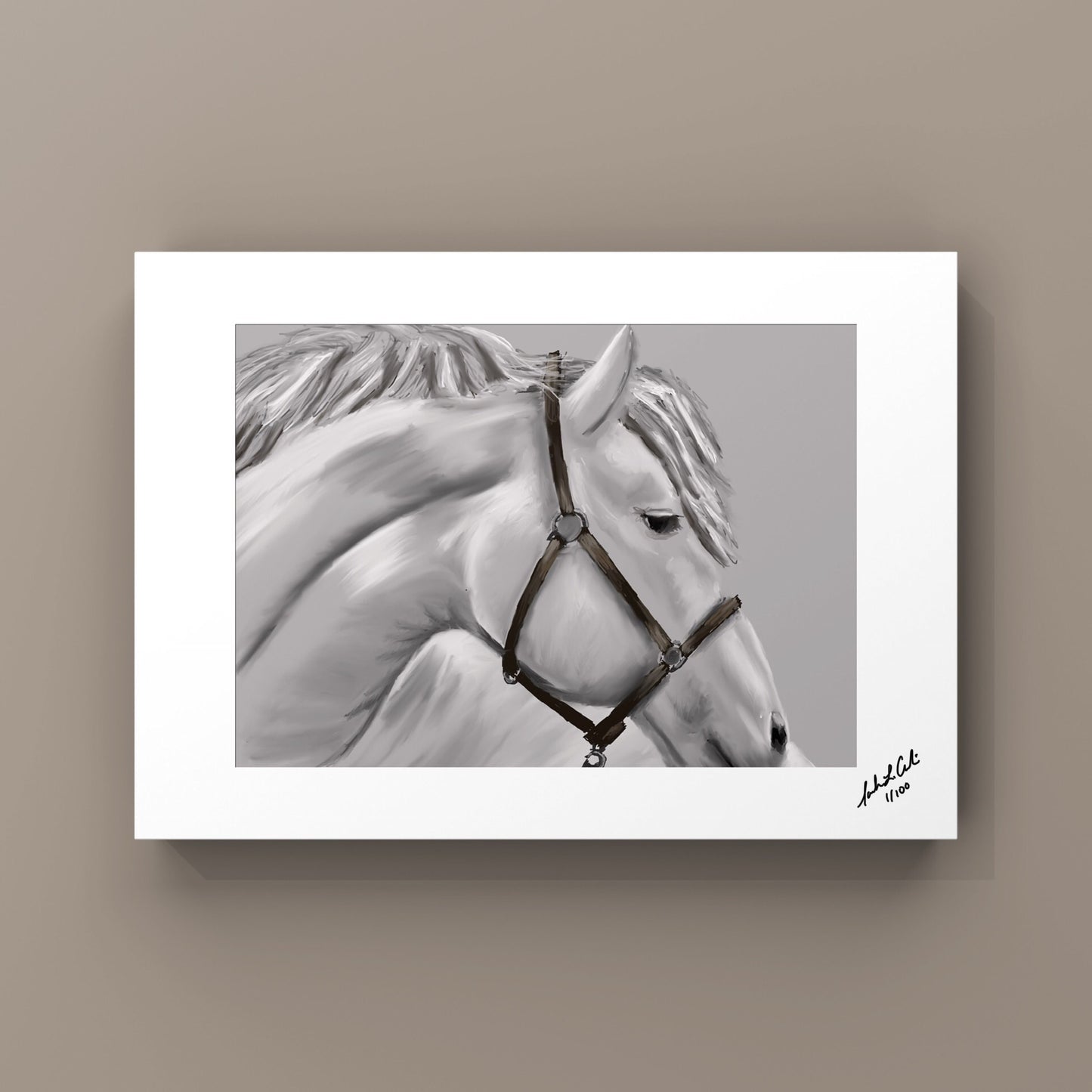 “White Horse”- Digital Art - Photo Print
