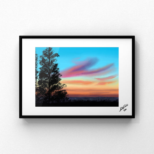 "Lake Sunrise" - Digital Art - Photo Print